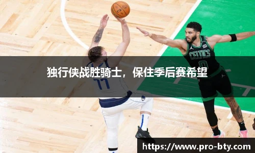 独行侠战胜骑士，保住季后赛希望